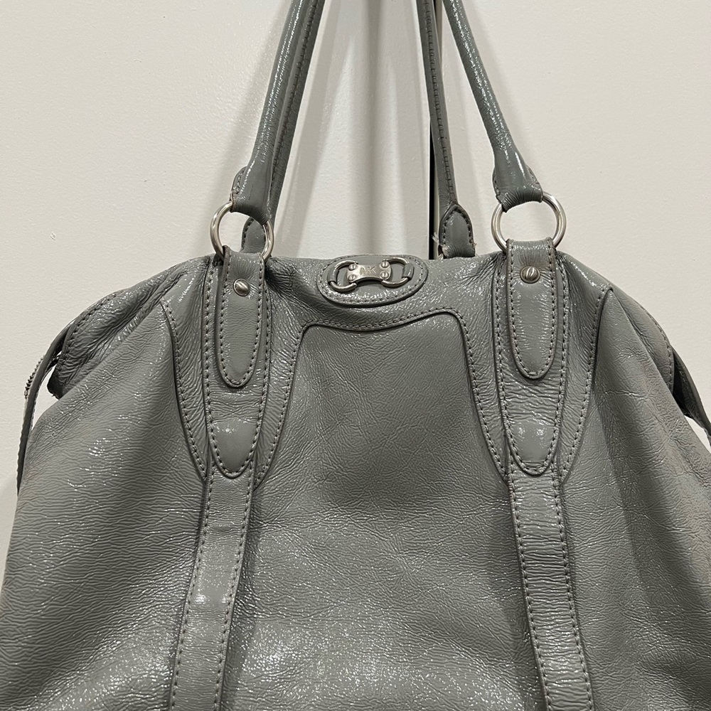Original Michael Kors bag, shiny gray, used, in great condition.